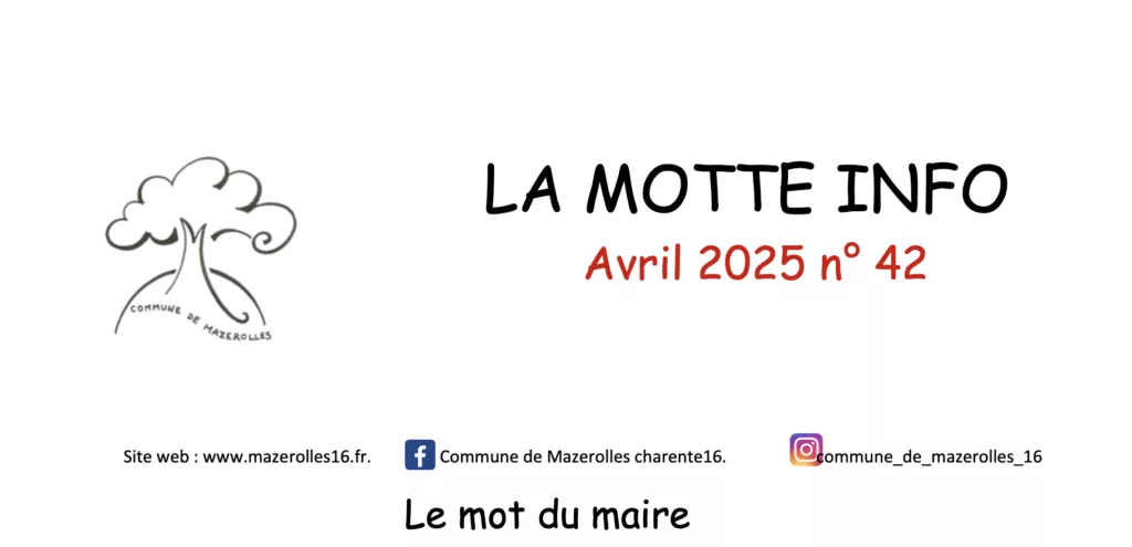 Motte info Avril 2025