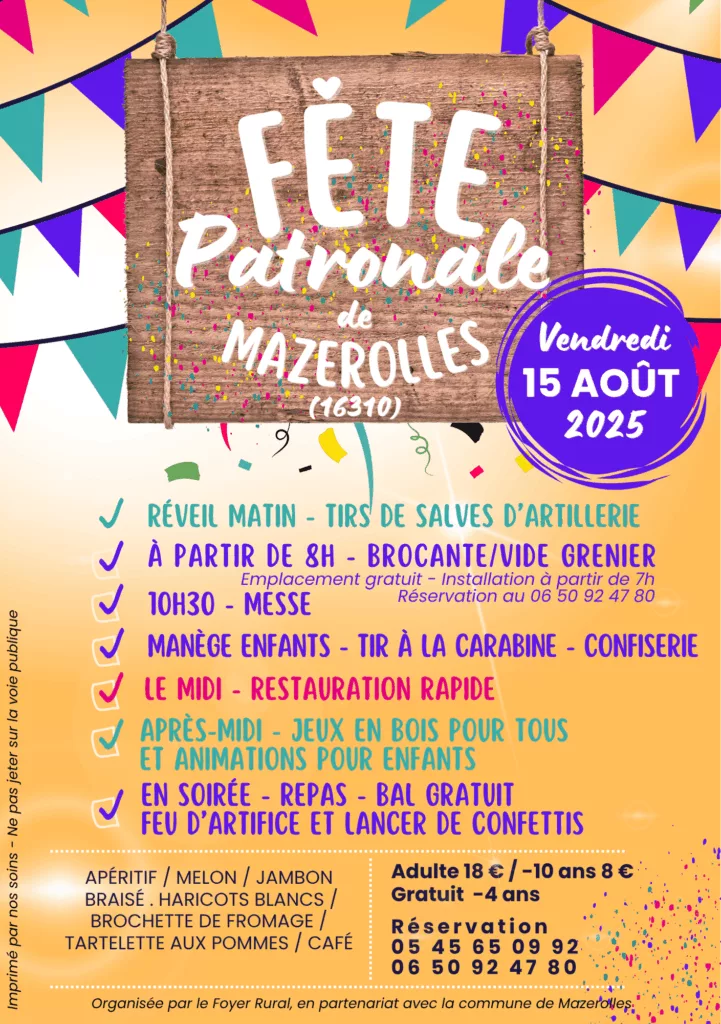 Fête à Mazerolles charente